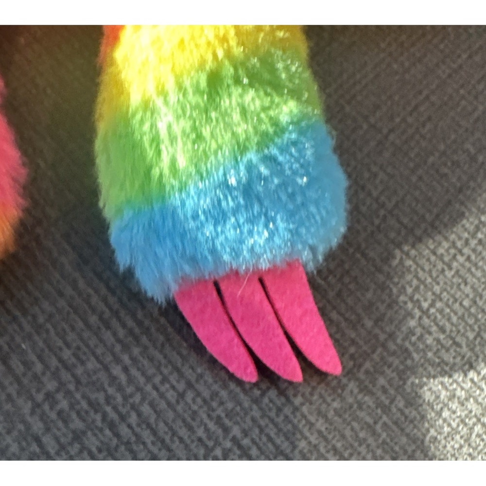Build-A-Bear mini rainbow sloth Plush Stuffed Toy Zipper‎ Back 8.5 inches - Picture 3 of 7
